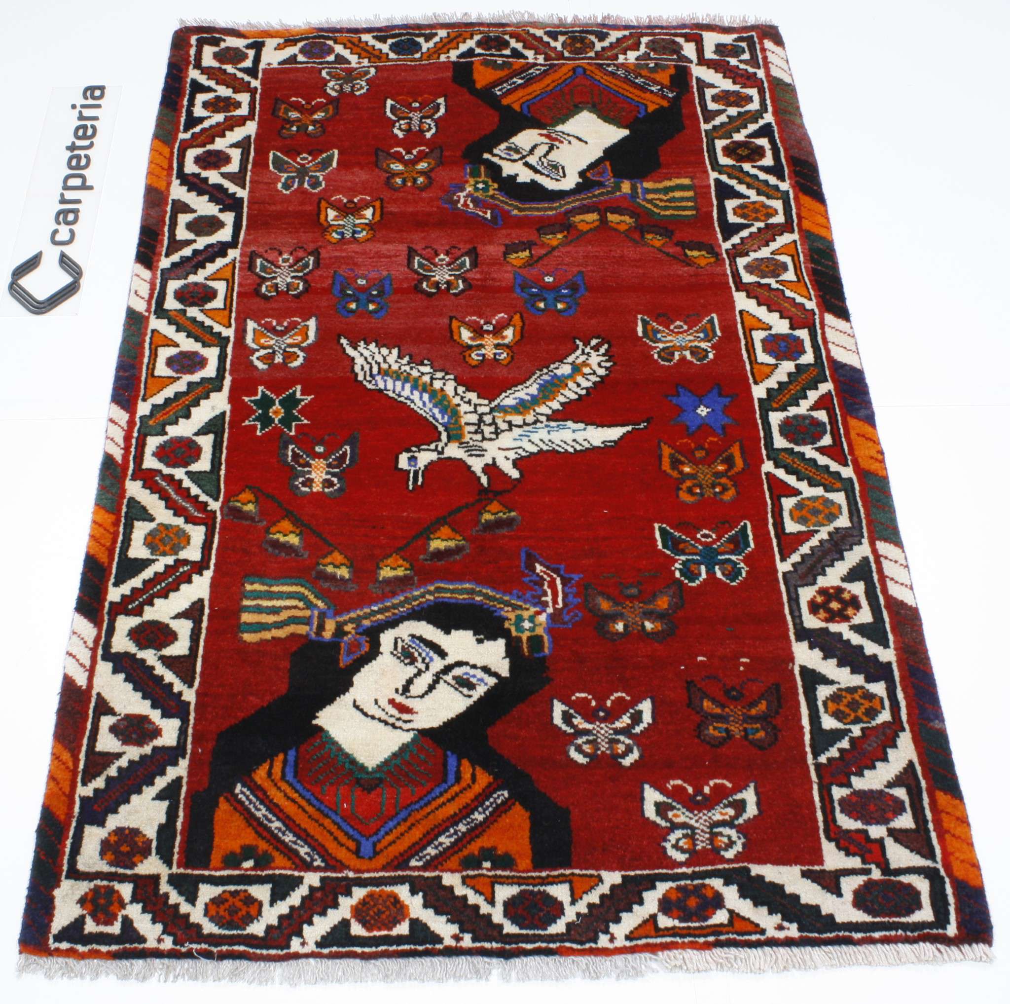 Persian rug Shiraz Figural