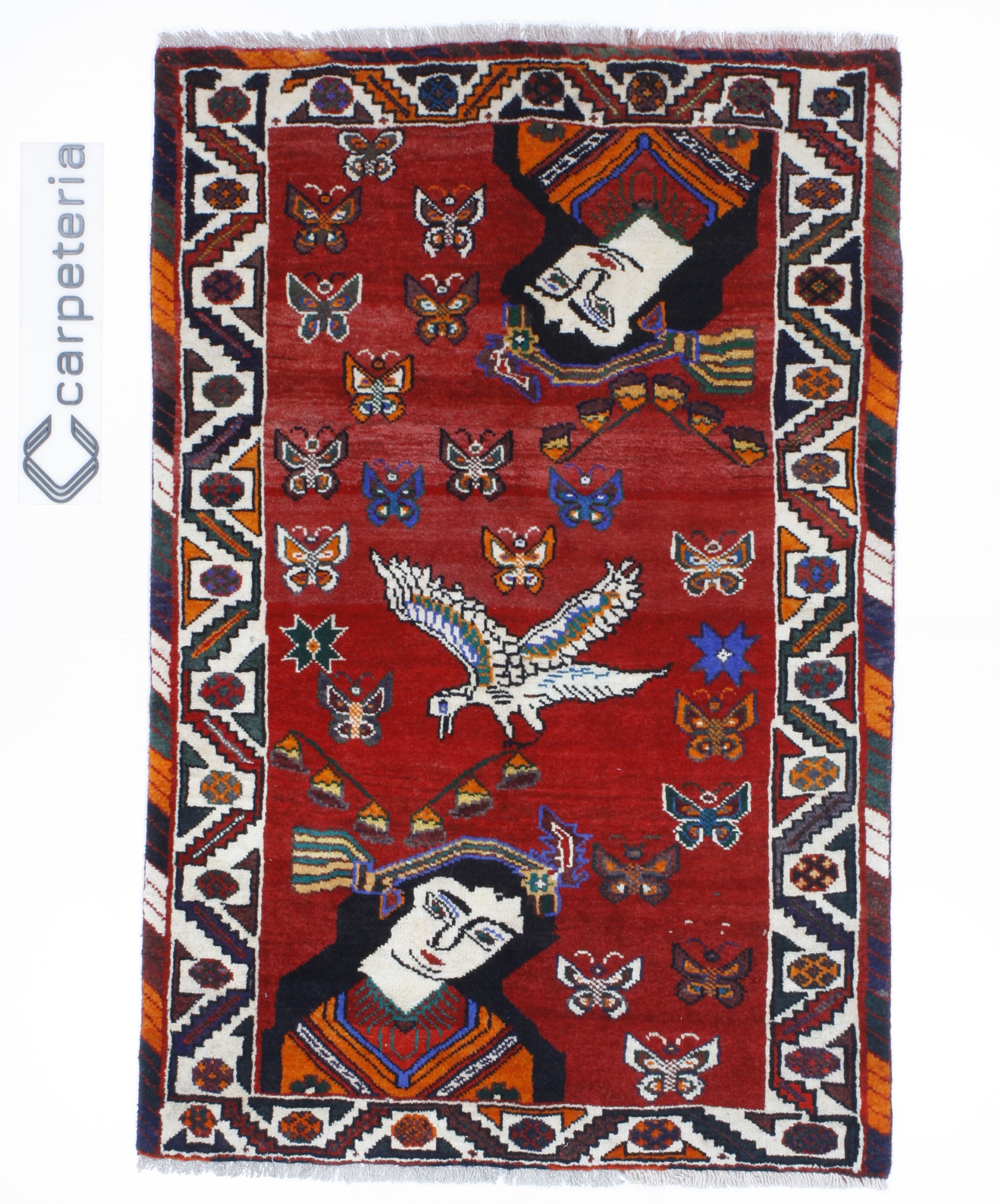 Persian rug Shiraz Figural