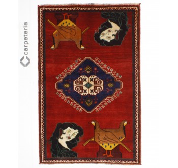 Persian rug Shiraz Figural