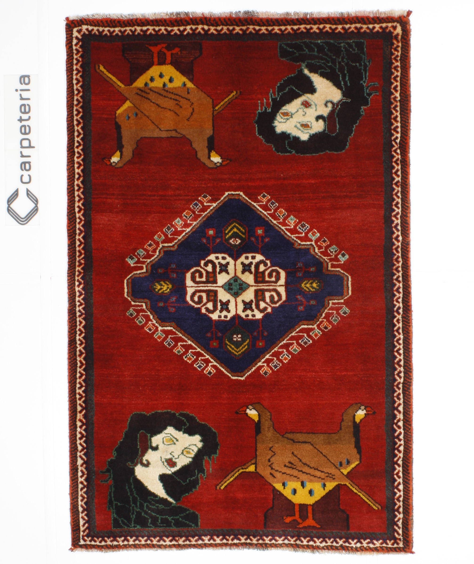 Shiraz Figural perzsa szőnyeg