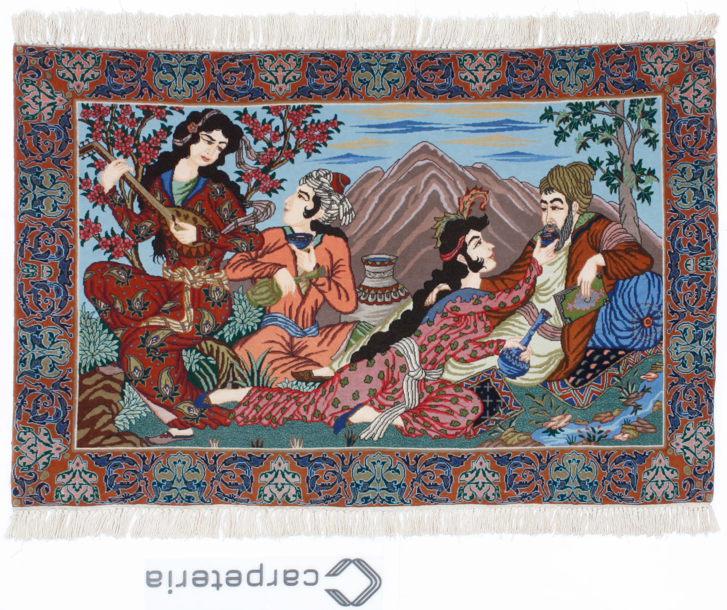 Isfahan Figural perzsa szőnyeg