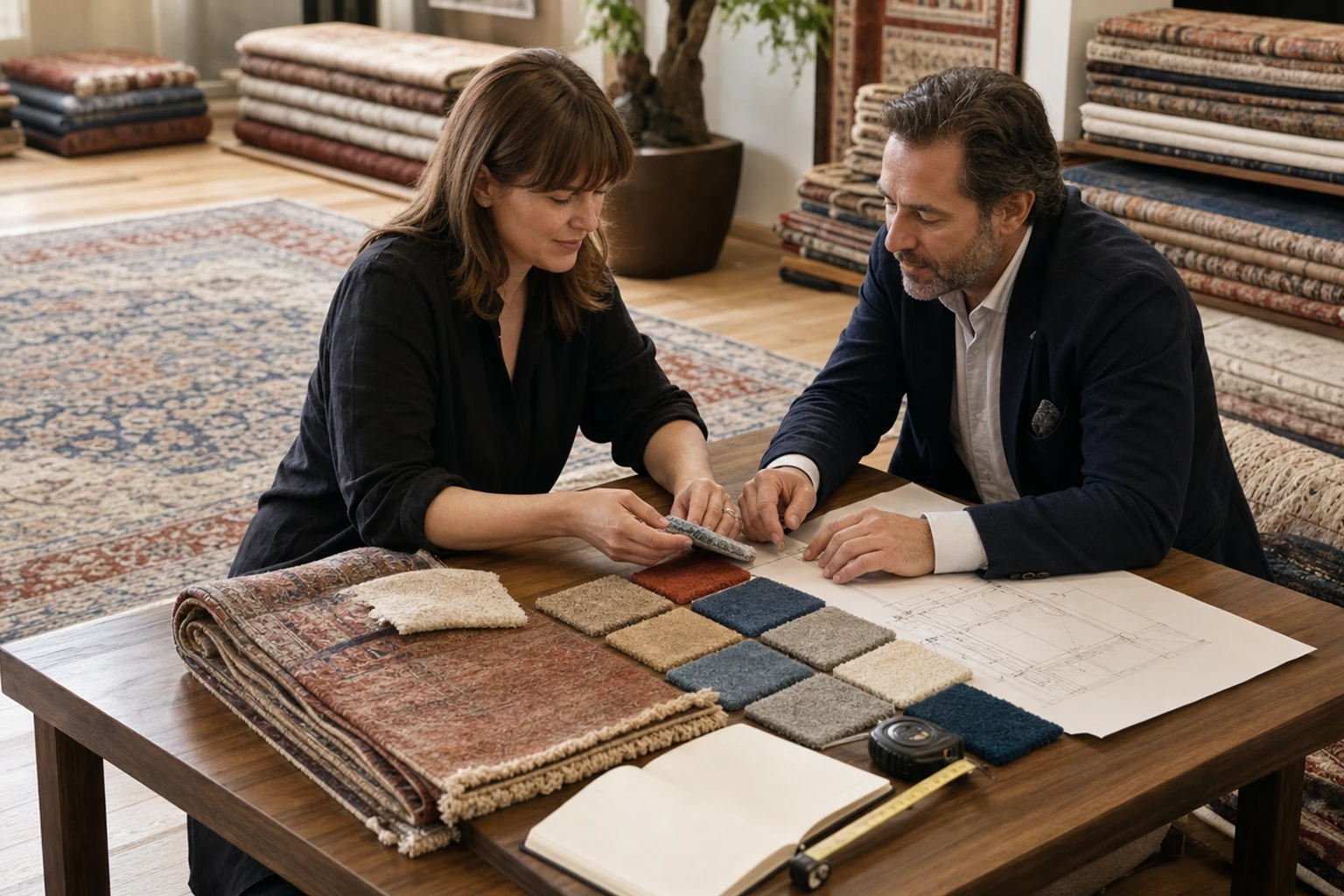 Can I order a custom-made hand-knotted rug?