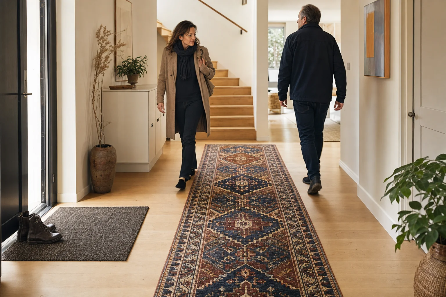 Can I use a hand-knotted rug in a high-traffic room?